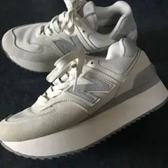 New balanceニューバランス厚底スニーカーWL574+ 23.5cm