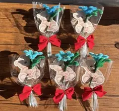 モールフラワー【匿名配送】プチギフトに！5個セット　枯れない花　ブルー