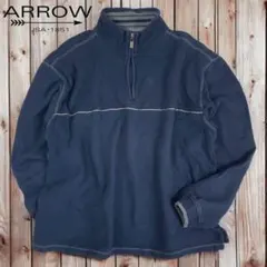 09M210◯ ARROW 古着 ハーフジップ スウェット トレーナー XXLのサムネイル