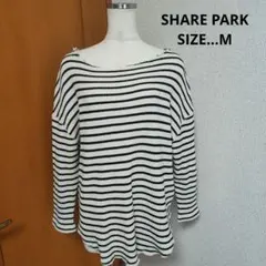 SHARE PARK ボーダー カットソー M　②