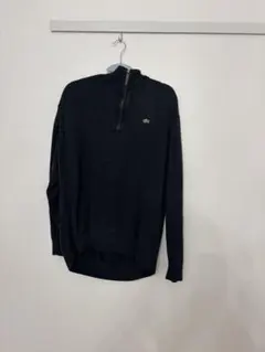 Lacoste ブラック ジップアップ トレーナー