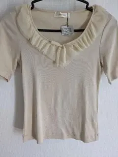 新品　インゲボルグ　ロゴ　日本製レース　リボン　カットソー