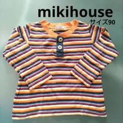 mikihouse ストライプ 長袖Tシャツ サイズ90