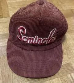 Seminoles コーデュロイ キャップ ボルドー