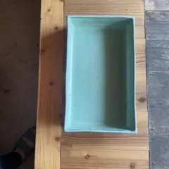 めだか展示用水盤❗️ 陶器 長角皿 盛り皿 鉢 ボウル 横幅72センチ