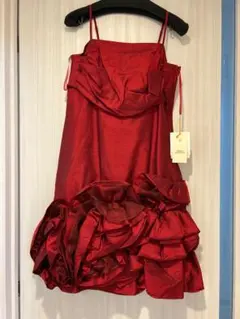 赤いフリルキャミソールドレス サイズ38