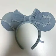 ミッキー型デニムカチューシャ