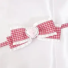 ぬいぐるみ ヘッドドレス リボン ぬい服 ちびぐるみ ピンク12cm 16cmのサムネイル