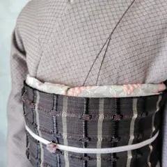 【ミモザ】グレージュ・刺繍帯揚げ