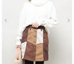 INGNI イング パッチワーク台形スカート