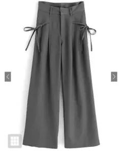サイドリボンワイドパンツ［gn120］タグ付き