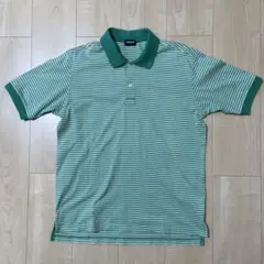 UNIQLO 緑と白のボーダーポロシャツ M