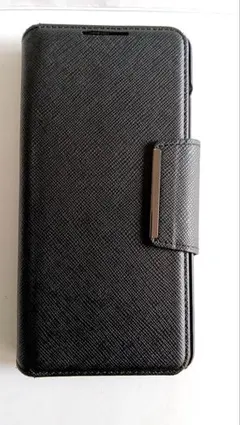 スマホケース　黒　 手帳型ケース カードポケット付き