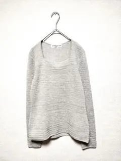 CHRISTIAN AUJARD　スクエアネックラメ入ニット　ウール混　9T