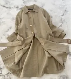 【ラルフローレン】リネンコットンステンカラーコート