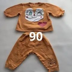 オレンジ色ドキンちゃん柄ベビーパジャマ