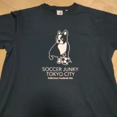 Lサイズ　SOCCER JUNKY 半袖シャツ　ネイビー