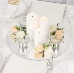 結婚式　円形ミラー　テーブルミラー　キャンドル　装飾品 ゲストテーブル 結婚式 円形ミラー テーブルミラー キャンドル 装飾品 ゲスト