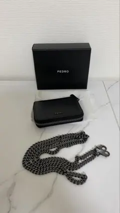 PEDRO ブラック コインケース チェーン付き