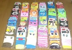 ① キャラクター 靴下 まとめ売り 24足 ディズニー レディース キッズ