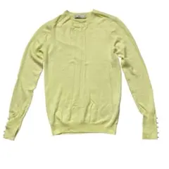 【A3774】ZARA/レディース/ニット/Mサイズ/イエロー/薄手