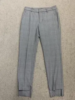 ZARA WOMAN グレー チェック柄パンツ Sサイズ