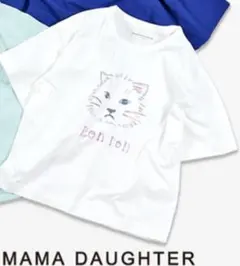 値下げ！GRAND MAMADAUGHTER Ron ron Tシャツ猫　半袖白のサムネイル