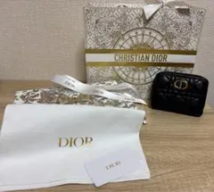 DIOR ブラック 二つ折り財布 +付属品