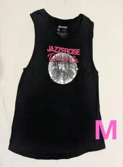 【12/16まで掲載】JAZZERCISE◆ミラーボールタンクトップ 黒　M