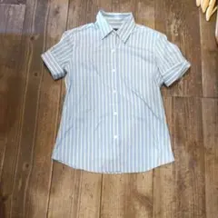 Ralph Lauren 半袖シャツ 水色と白色のストライプ サイズ9