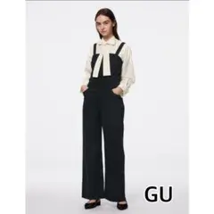GU 　新品タグ付き⭐︎ベアトップサロペットパンツ M