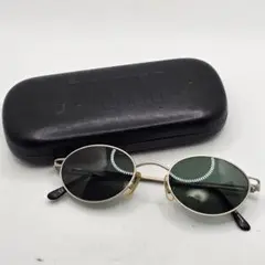 【90sデザイン】DKNY サングラス オーバル メタル ダナキャラン ケース付