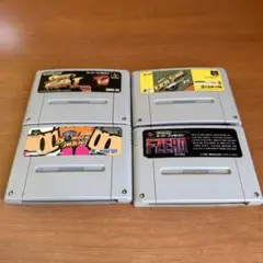 SFC ソフトのみ4本まとめ F-ZERO ボンバーマン スト2他　動作未確認