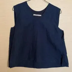 KBF ノースリーブ トップス ネイビー