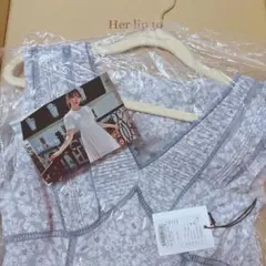 Lace Trimmed Floral Dress フローラル　ロイヤルスカイM