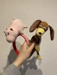 【即出荷】【GW】ディズニー カチューシャ　スリンキー　ハム　セット