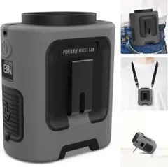 ベルトファン 腰掛け扇風機 4段階調節 13000RPM 超強風 最長22時間動