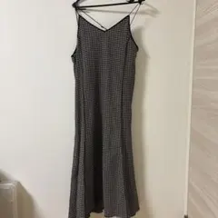 Kastane チェック柄 キャミワンピース ロング丈