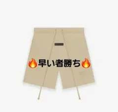ESSENTIALSハーフパンツスウェット ショートパンツ ベージュ Lのサムネイル