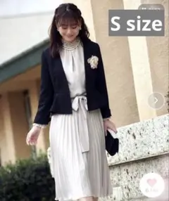 ルイルエブティック　ペプラムジャケット＆プリーツワンピース2点セット