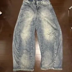 地底人デニムパンツ ジーンズ ダメージ加工　極美品