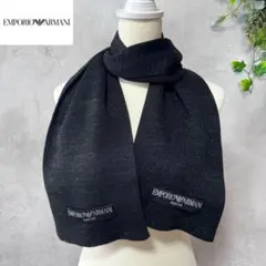 【新品未使用】エンポリオアルマーニ　マフラー　ユニセックス　ブラック