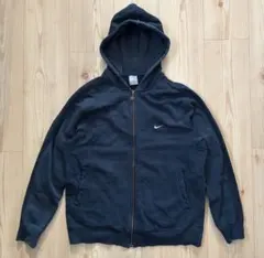 00s NIKE ジップアップパーカー フェード ブラック XL