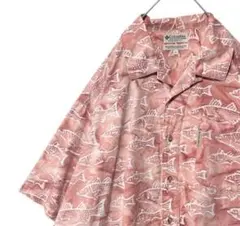 90s Columbia Fish Patterned S/S Shirtのサムネイル