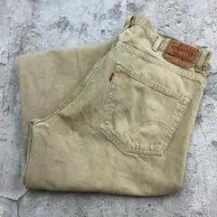 00s　リーバイス550　デニムパンツ　ボトムス　古着　ベージュ　W37
