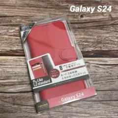 新品未使用　Galaxy S24 手帳型ケース レッド　レザーケース　送料無料