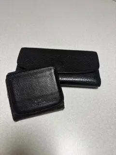 coach黒のレザー長財布　二つ折り財布のセット！