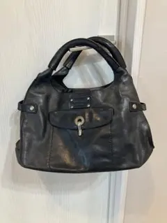 kate spade ケイトスペード 本革 レザー ハンドバッグ 黒　ブラック