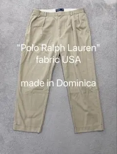 【fabric USA・希少】ポロラルフローレン　ベージュ チノパン　ワイド