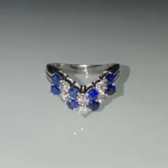 月*花様 つ*ー様 サファイア ダイヤモンド リング 指輪 - メルカリ